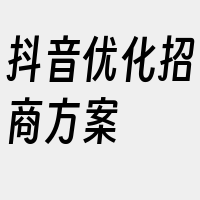 抖音优化招商方案