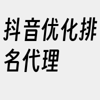 抖音优化排名代理