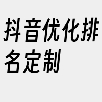 抖音优化排名定制