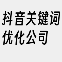 抖音关键词优化公司