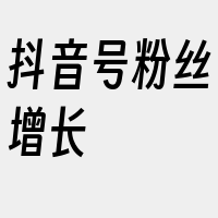 抖音号粉丝增长