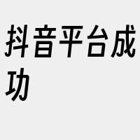 抖音平台成功