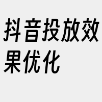 抖音投放效果优化