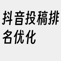 抖音投稿排名优化