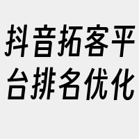 抖音拓客平台排名优化