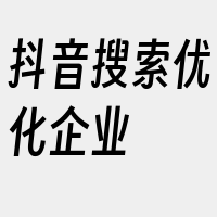 抖音搜索优化企业