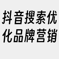 抖音搜索优化品牌营销