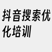 抖音搜索优化培训