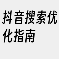 抖音搜索优化指南