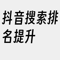 抖音搜索排名提升