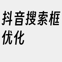 抖音搜索框优化