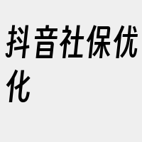 抖音社保优化