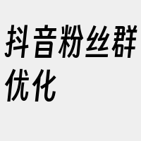 抖音粉丝群优化