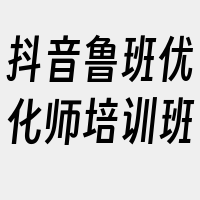 抖音鲁班优化师培训班