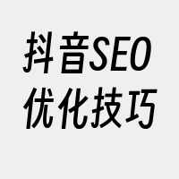 抖音SEO优化技巧