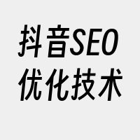 抖音SEO优化技术