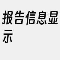 报告信息显示