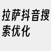 拉萨抖音搜索优化