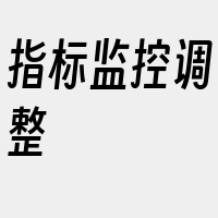 指标监控调整