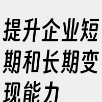 提升企业短期和长期变现能力