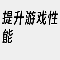 提升游戏性能