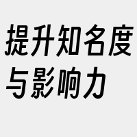 提升知名度与影响力