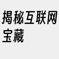 揭秘互联网宝藏