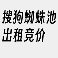 搜狗蜘蛛池出租竞价