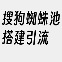 搜狗蜘蛛池搭建引流