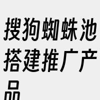 搜狗蜘蛛池搭建推广产品