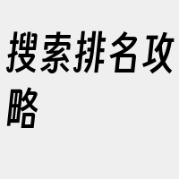 搜索排名攻略