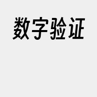 数字验证