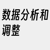 数据分析和调整