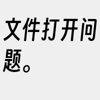 文件打开问题。