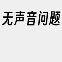 无声音问题