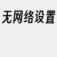 无网络设置