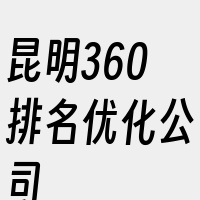 昆明360排名优化公司