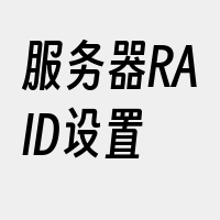 服务器RAID设置