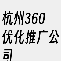 杭州360优化推广公司