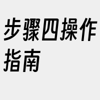 步骤四操作指南