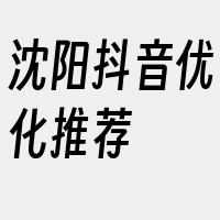 沈阳抖音优化推荐