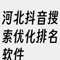 河北抖音搜索优化排名软件