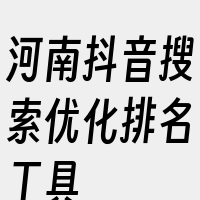 河南抖音搜索优化排名工具