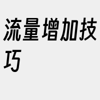 流量增加技巧