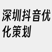 深圳抖音优化策划