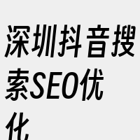 深圳抖音搜索SEO优化