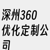 深州360优化定制公司