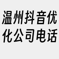 温州抖音优化公司电话