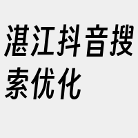 湛江抖音搜索优化