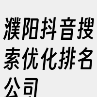 濮阳抖音搜索优化排名公司